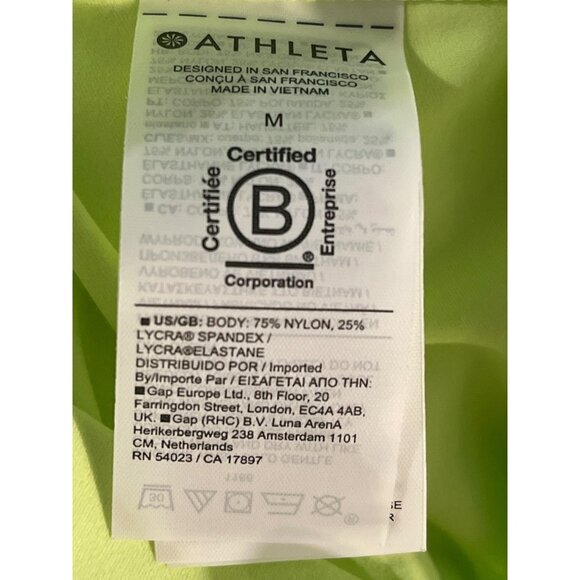 Athleta Salutation Stash 5" Womens High-Waisted Neon Yellow Shorts Size M Nylon/ - Picture 6 of 12